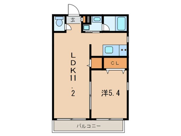 クレサス稚児宮.ｍの物件間取画像